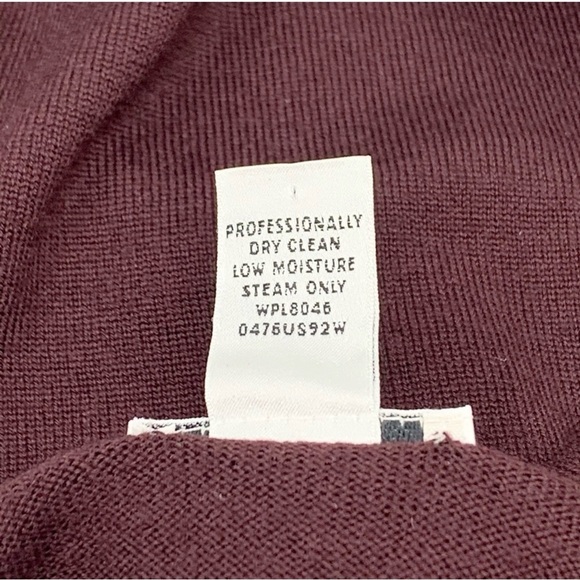 Alfani Mens 100% wool maroon collared pullover XL made in Italy - Picture 5 of 5